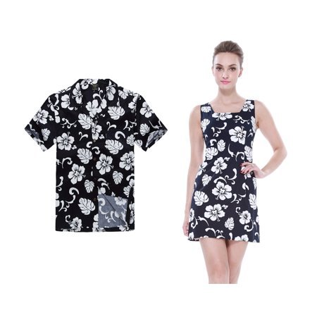 Mini shift dress with floral pattern in black and white