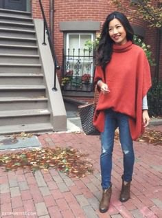 green oversized mock neck poncho sweater with sleeves