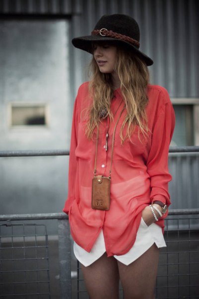 carol oversized button up shirt with white shirt