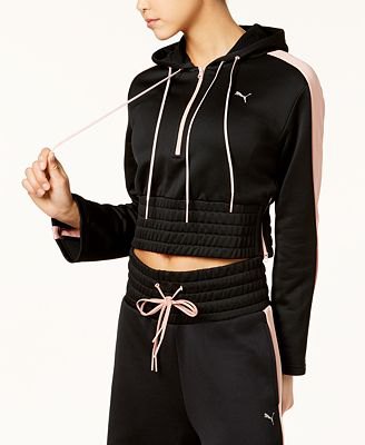cropped black hoodie with matching joggers