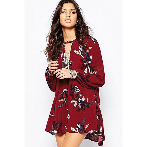 red high low dress floral