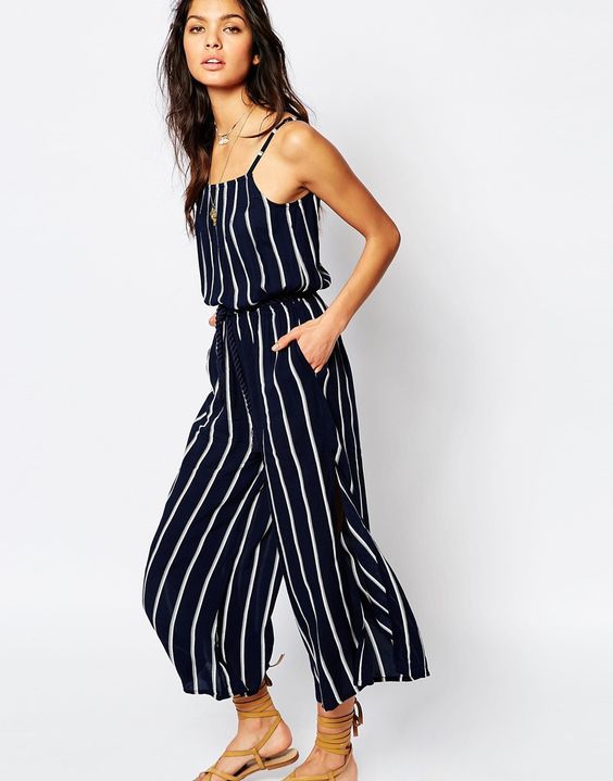 black and white jumpsuit black striped
