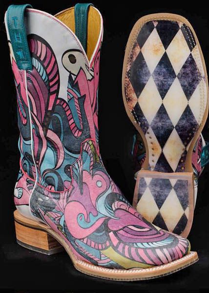 pink cowgirl boots artistic