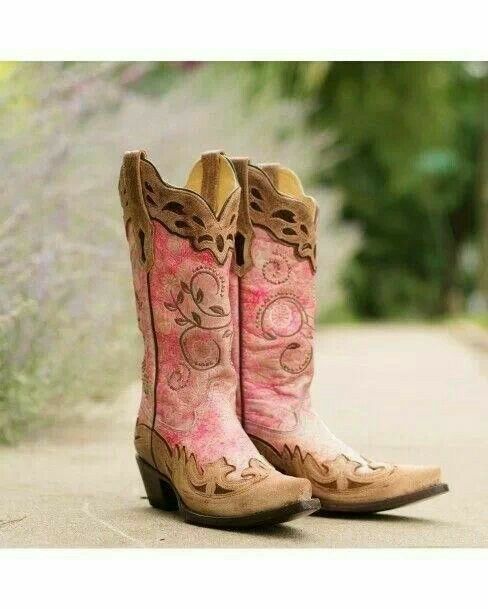pink cowgirl boots rustic
