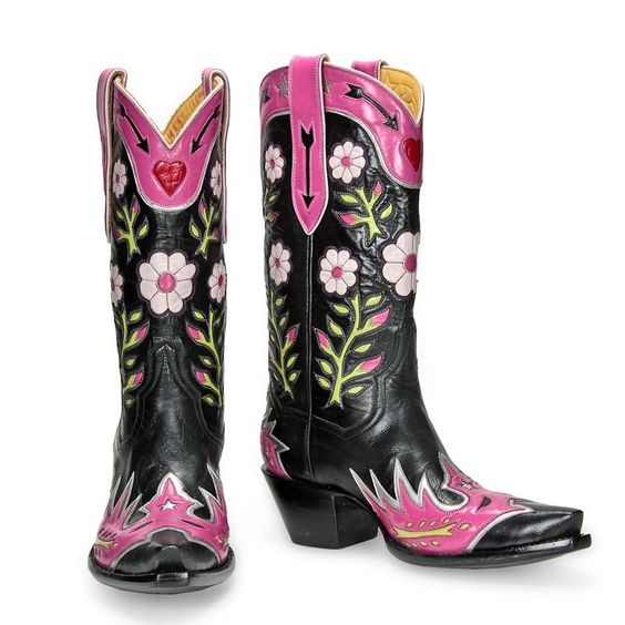 pink cowgirl boots floral mother 