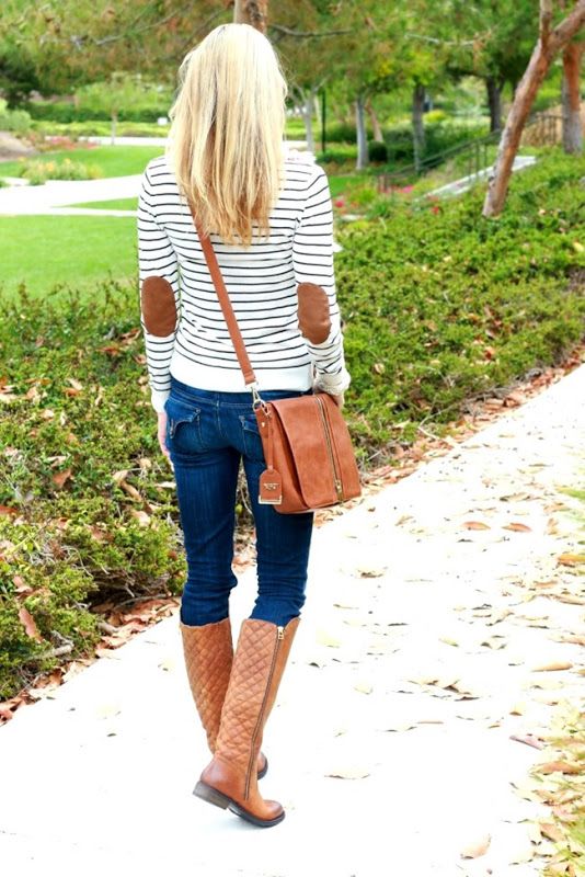 quilted boots stripes