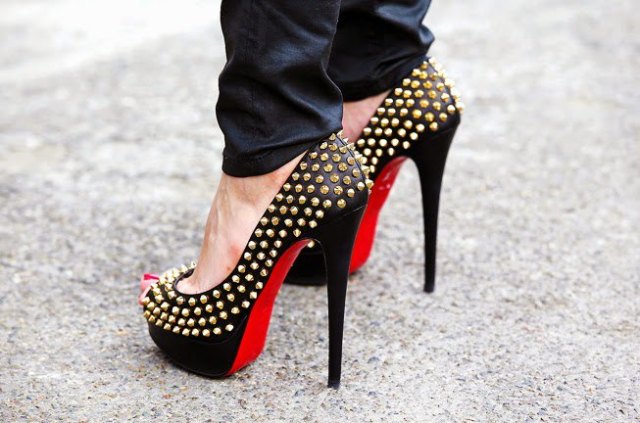 dress pants black platform heels with gold buttons
