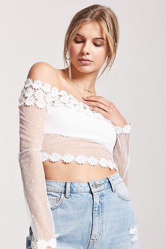 floral long sleeve mesh top mom jeans