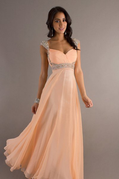 peach sweetheart maxi tulle dress