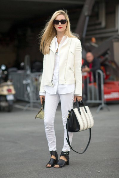 oversized white button up shirt jeans outfit