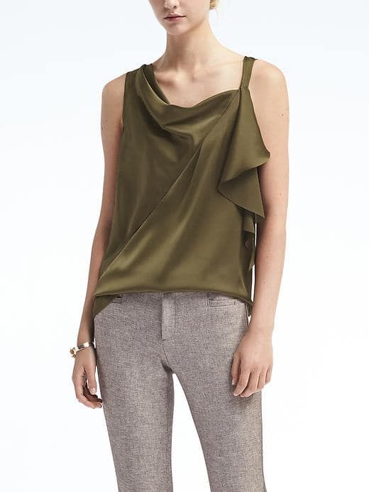 draped cabbage neck top