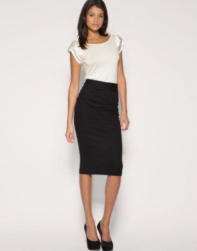Pencil skirt with Fit White Top