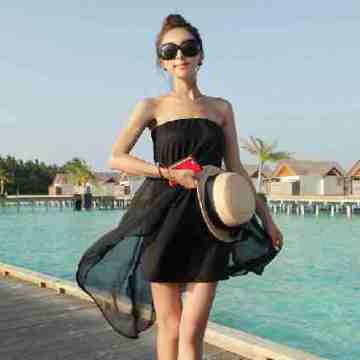 elegant black mini dress