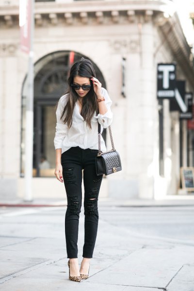 Black Ripped Jeans Outfit Ideas for Women – kadininmodasi.org