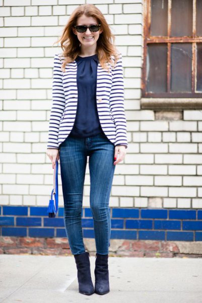 Striped Blazer Outfit Ideas for Women – kadininmodasi.org