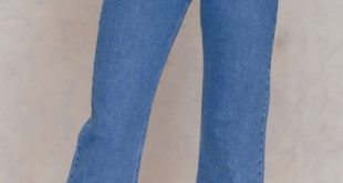Women's Fashion High Waist Zipper Fly Bell-Bottom Jeans With .