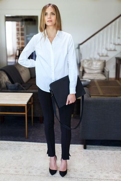 White Shirt, Black Pants. Simple, Classic. Easy Work, Weekends .