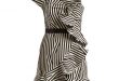 Self-portrait One-shoulder striped dress (£385) ❤ liked on .