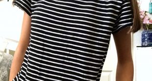 Cotton On Tops | Black White Striped Shirt | Poshma