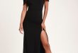 Aveline Black Off-the-Shoulder Maxi Dress in 2020 | Dresses .