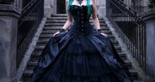 Black Gothic Corset Prom Ball Gowns - Devilnight.co.uk | Black .