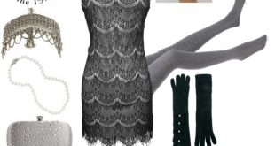 DIY last minute Flapper 20s Black and White Costume - Polyvore .