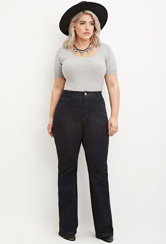 How to wear plus size flared jeans in spring 7 outfit ideas .