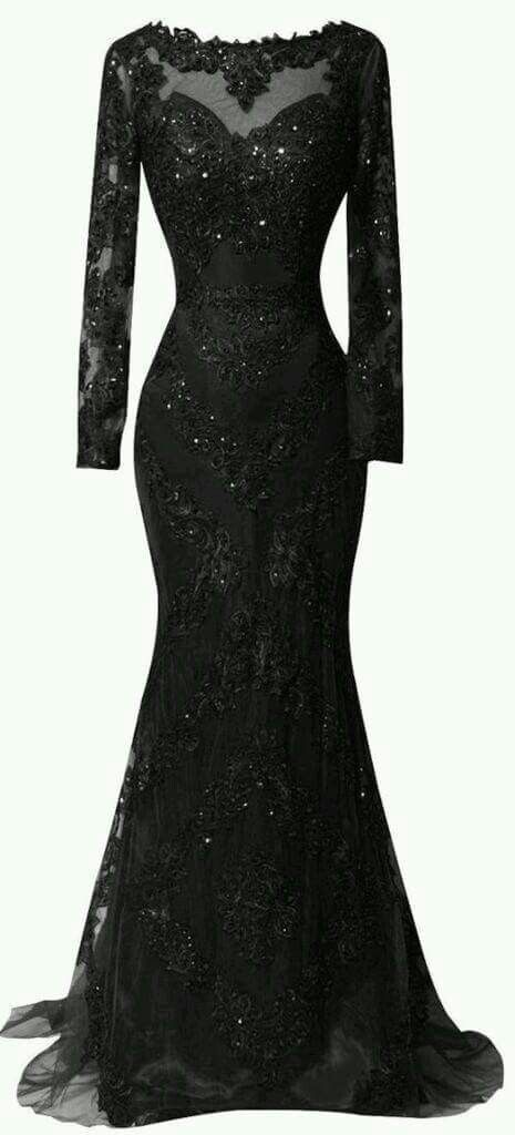 Black sequin floor length dress (With images) | Prom dresses long .