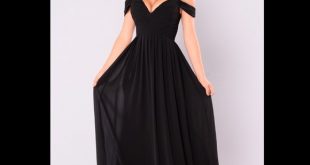 Fashion Nova Dresses | Black Off The Shoulder Floor Length Dress .