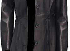 ST- Long Stylish Pu Faux Slim Stylish Women's Long Leather Jacket .