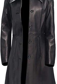 Black Long Leather Jacket for Women – kadininmodasi.org