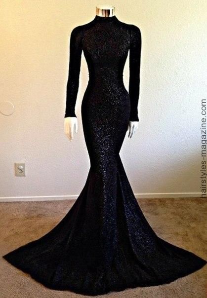Black Mermaid Dress Outfits