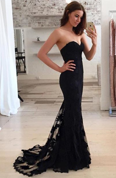 Black Mermaid Formal Dress – Fashion dress
