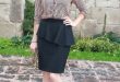 Peplum skirt outfit idea #6. Wear a black pencil peplum skirt with .