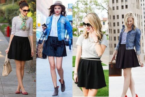 15 Ideas and Combination Of Skater Skirt Outfits | StylesWardrobe.c