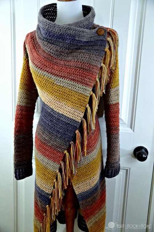 Beautiful Skills - Crochet Knitting Quilting : Blanket Cardigan .