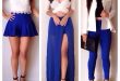 Royal Blue and White Dress – Fashion dress