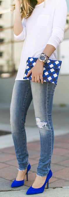 188 Best Outfits with blue shoes images | Outfits, Fashion, Sty
