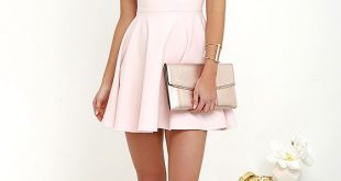 Fun-Loving Light Pink Skater Dress | Pink dress outfits, Short .