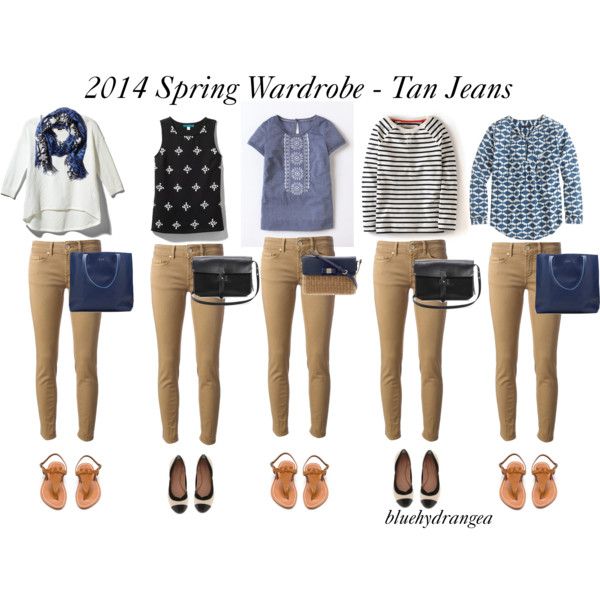 Spring Wardrobe - Tan Jeans in 2020 | Beige outfit, Fashion, Tan jea