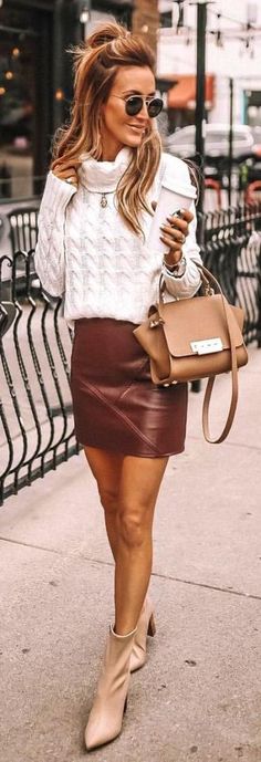 92 Best Brown Skirt Outfits images | Outfits, Skirt outfits .