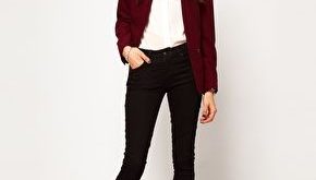 Agrandir ASOS - Blazer avec poche zippée | Burgundy blazer outfit .