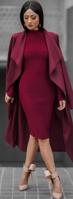 35 Best Burgundy dress outfit images | Burgundy dress outfit .