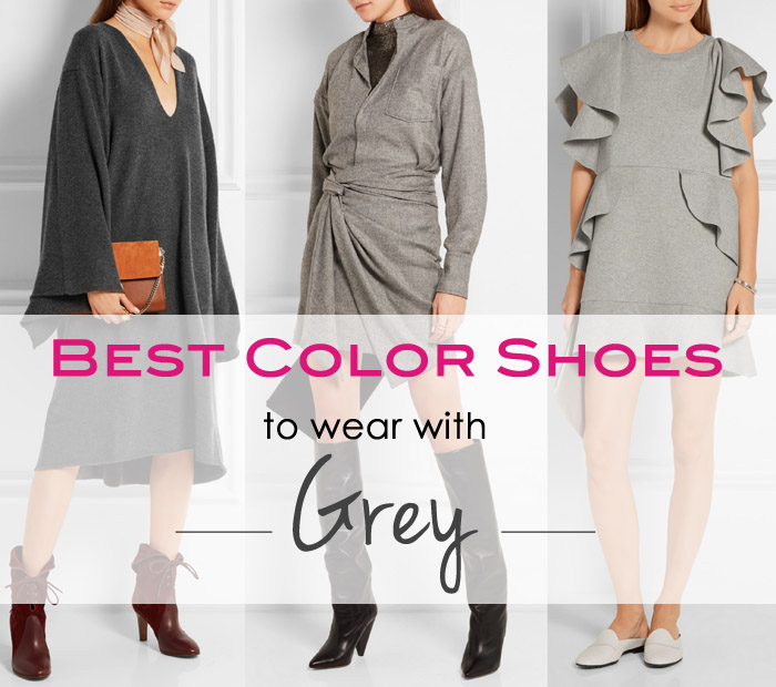 What Color Shoes to Wear with Grey Dress Outf