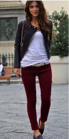 28 Best Burgundy pants outfit images | Burgundy pants, Autumn .