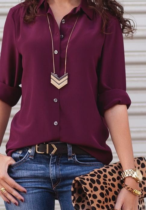 How to Wear Burgundy Shirt: Top 13 Outfit Ideas for Women - FMag.c