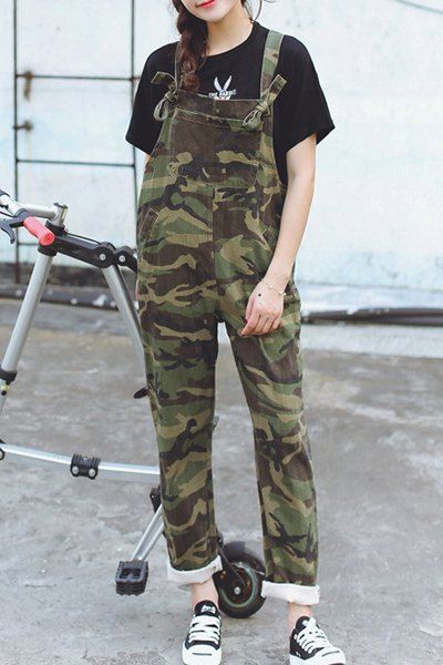 Casual Harem Camouflage Overalls For Women | Camouflage outfits .