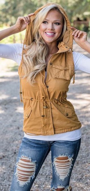 Cute little jacket vest outfit | Women's Outfit Ideas (With images .