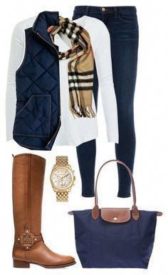 Cute Winter Outfit Ideas - Chambray Cashmere Scarf | Fashion .
