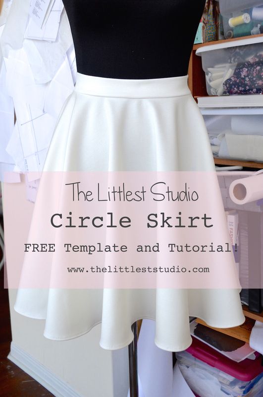 Circle Skirt - Free Template and Tutorial. | Circle skirt tutorial .